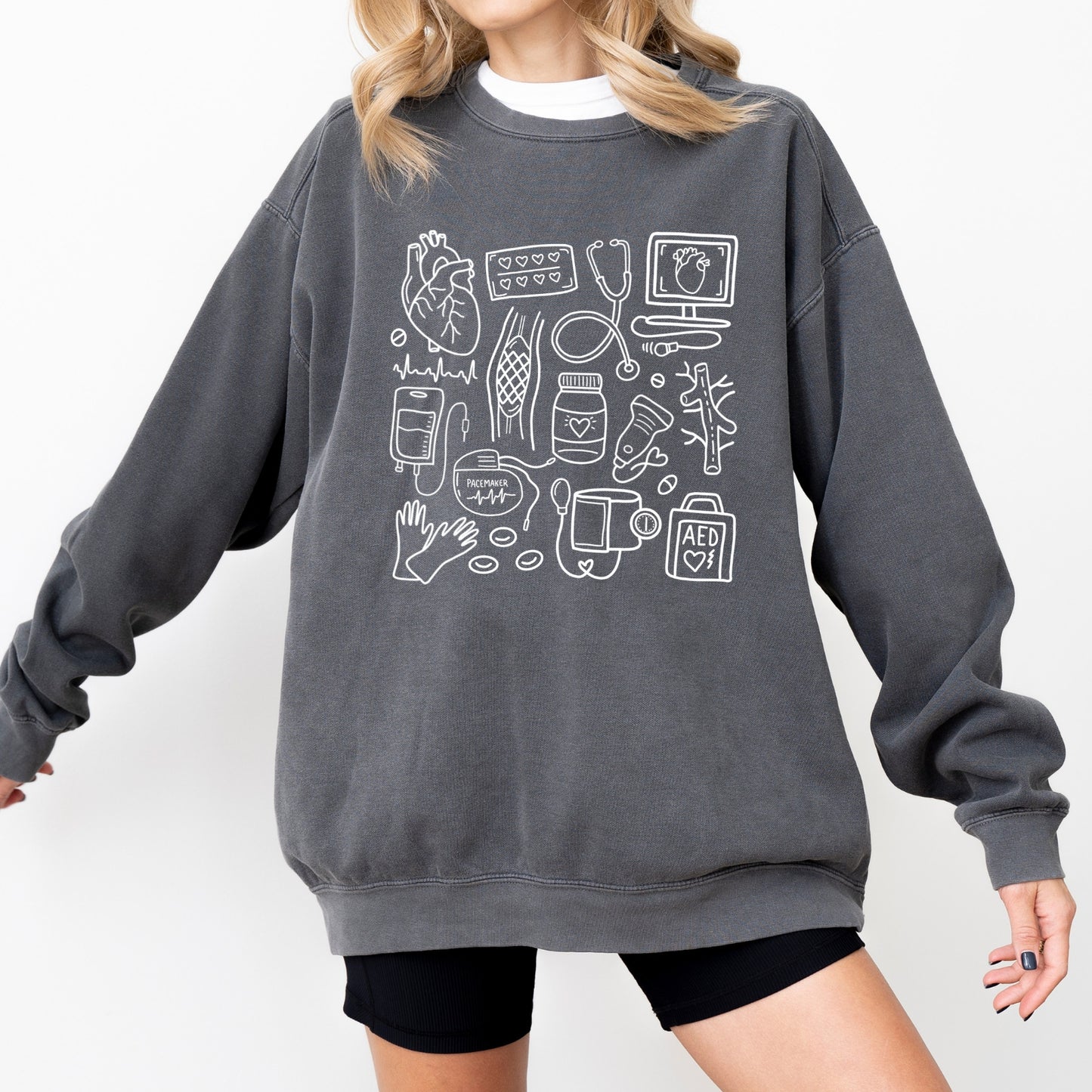 Cardiac Doodles Crewneck