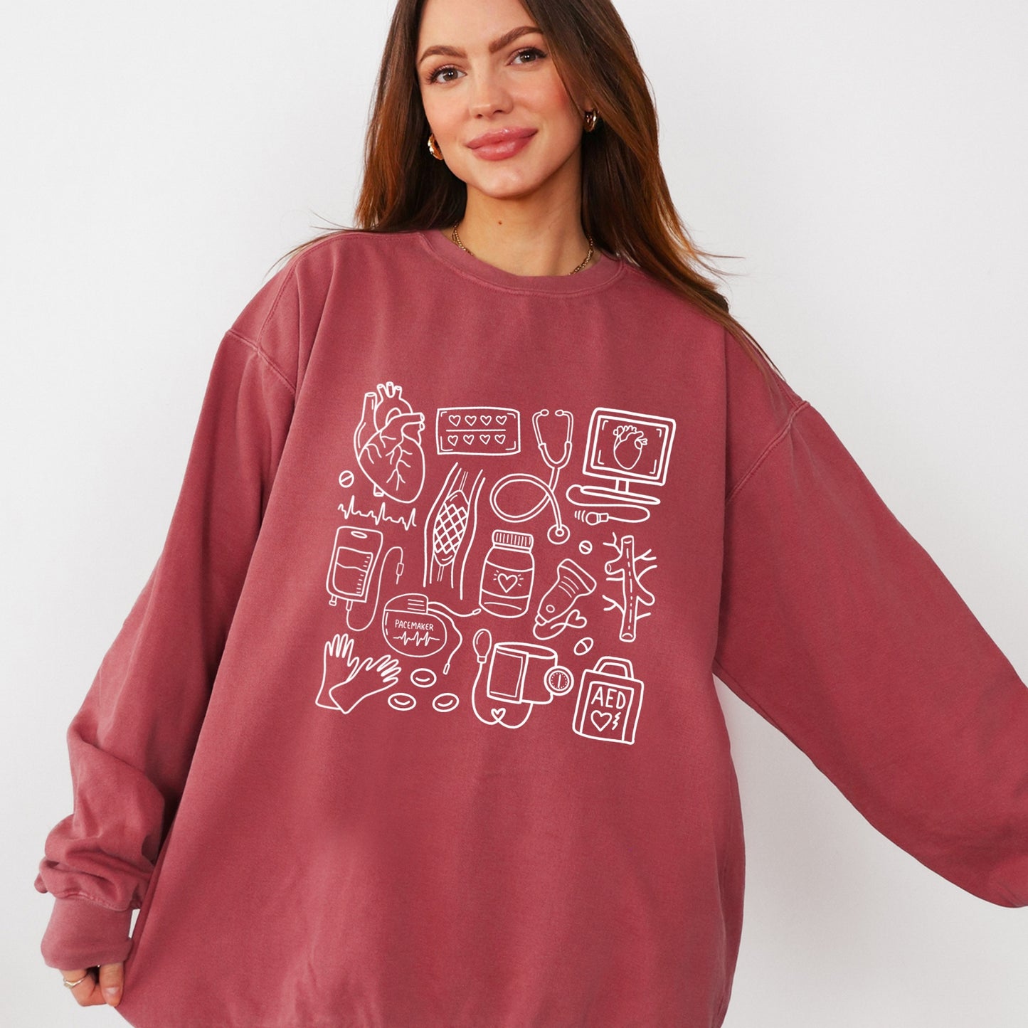 Cardiac Doodles Crewneck