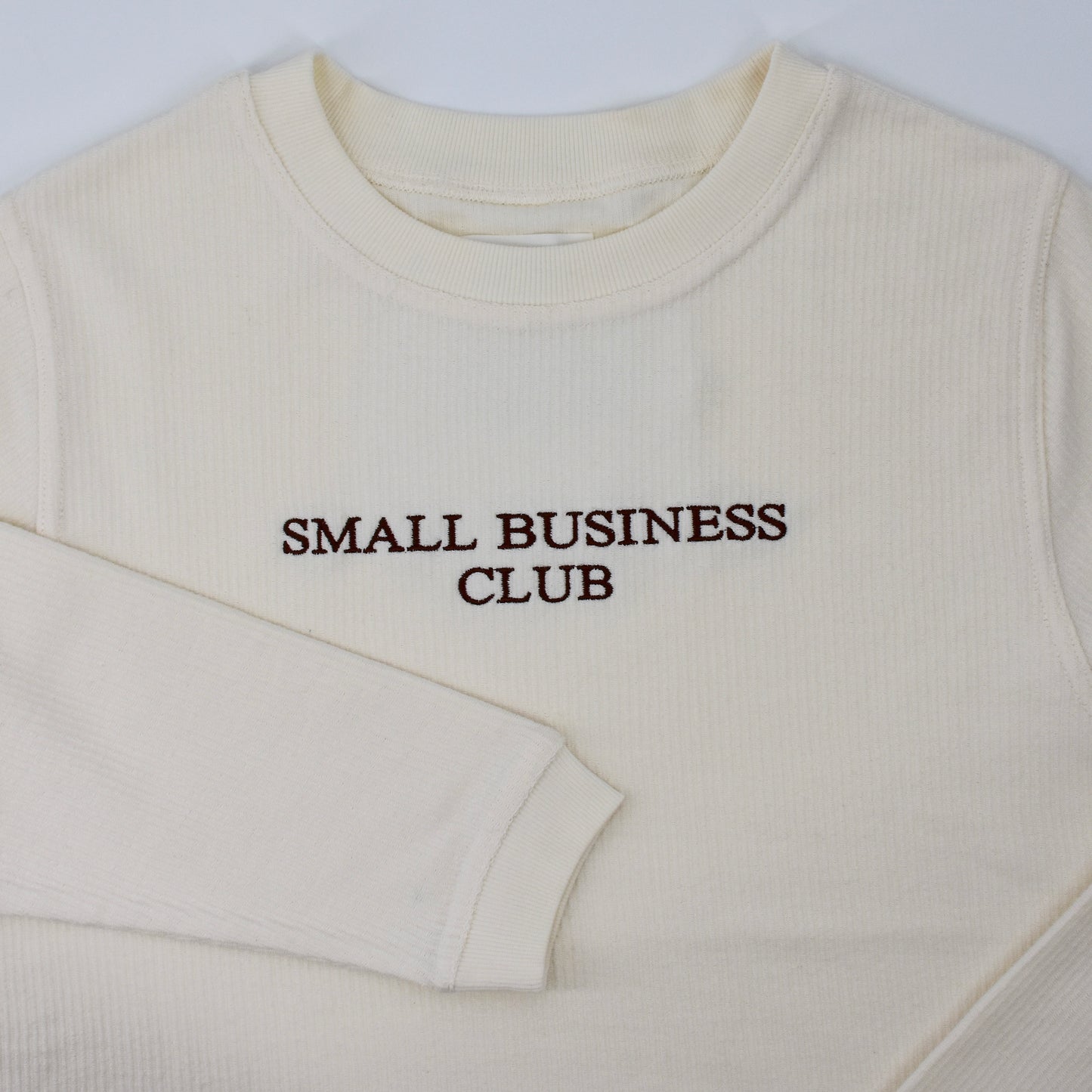 Small Business Club Embroidered Corded Crew