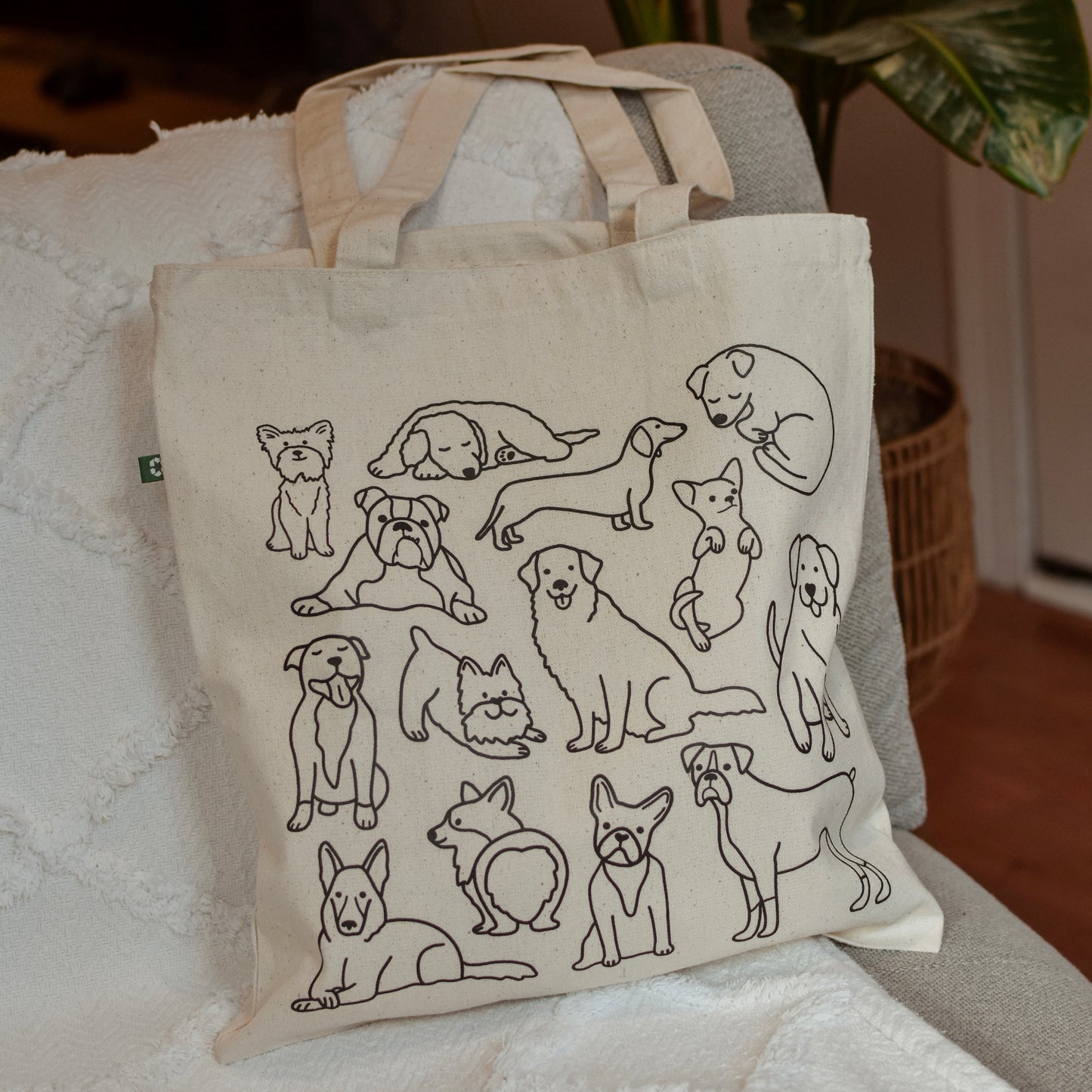 Dog Doodles Tote Bag