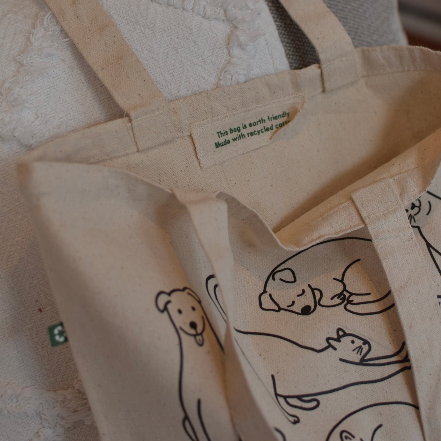 Dog & Cat Doodles Tote Bag