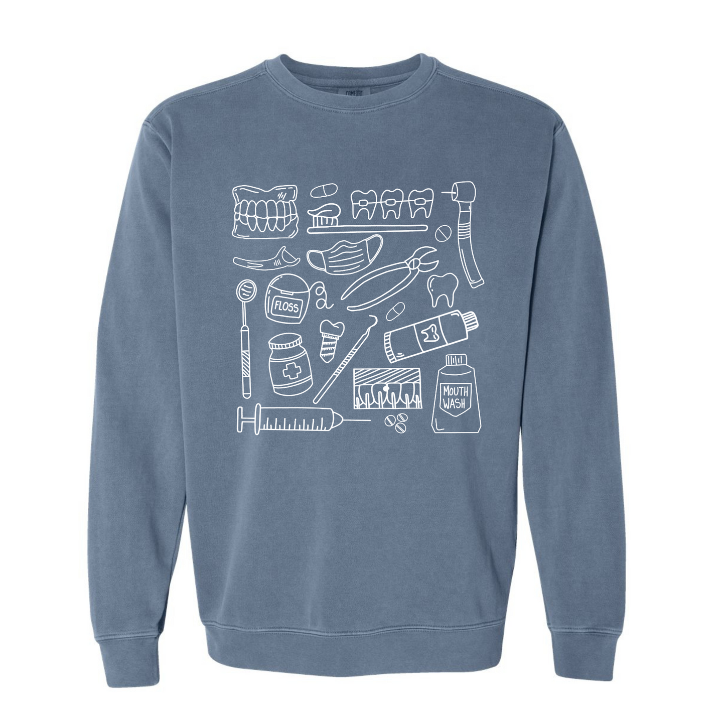 Dental Doodles Crewneck XLarge (MISPRINT)
