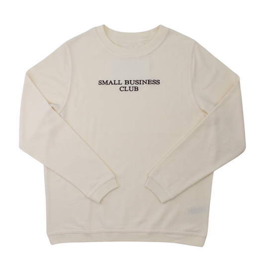 Small Business Club Embroidered Corded Crew