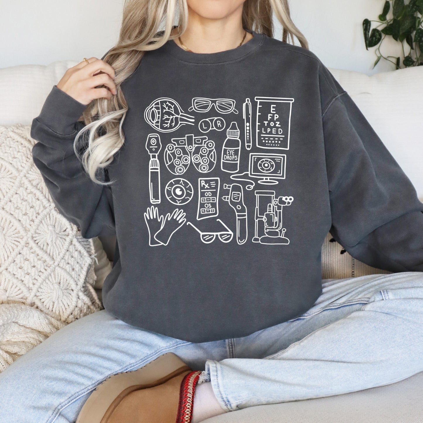 Ophthalmology Doodles Crewneck