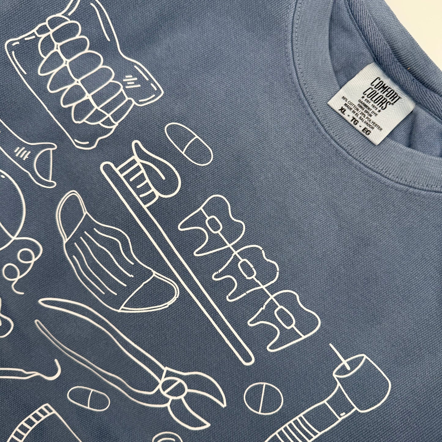 Dental Doodles Crewneck XLarge (MISPRINT)