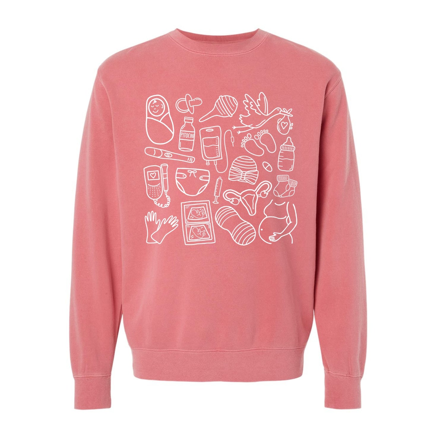 Labor & Delivery Doodles Crewneck