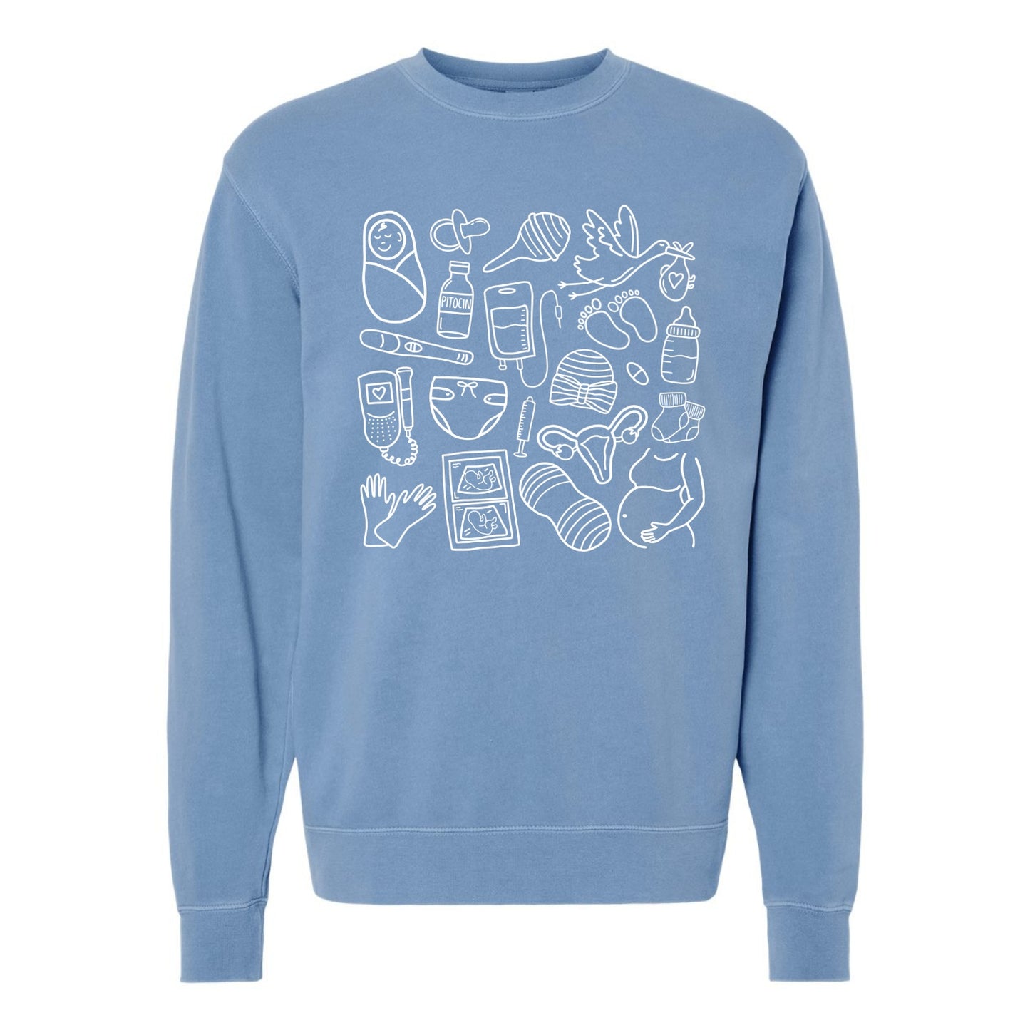 Labor & Delivery Doodles Crewneck