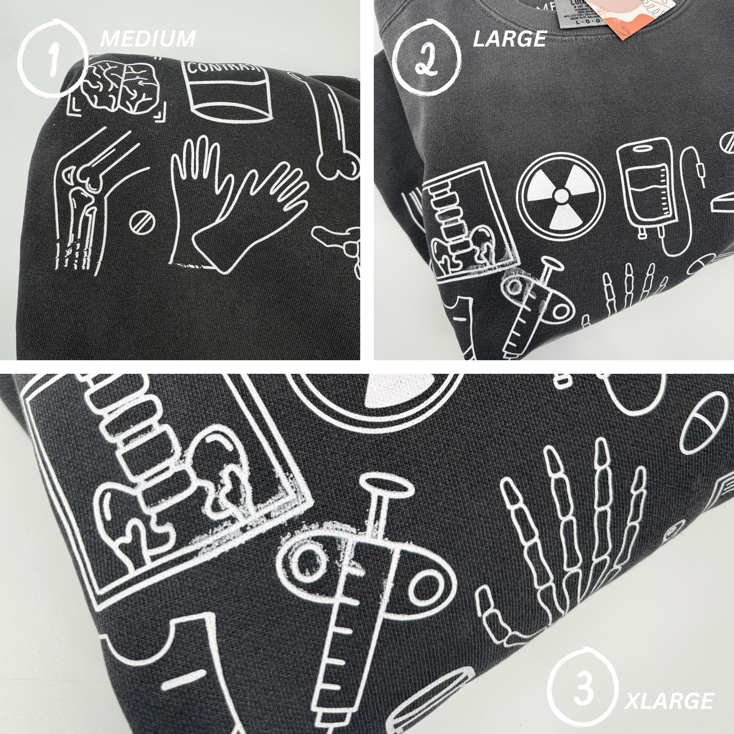 Radiology Doodles Crewneck (MISPRINTS)