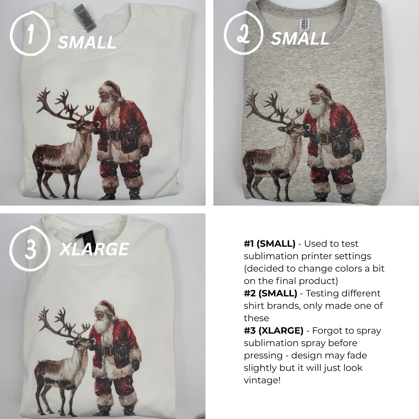 Santa & Reindeer Crewneck (MISPRINTS)