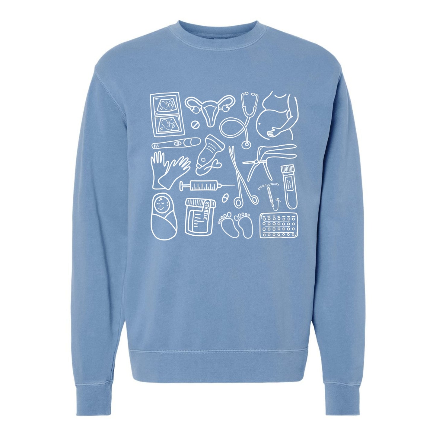 OB/GYN Doodles Crewneck