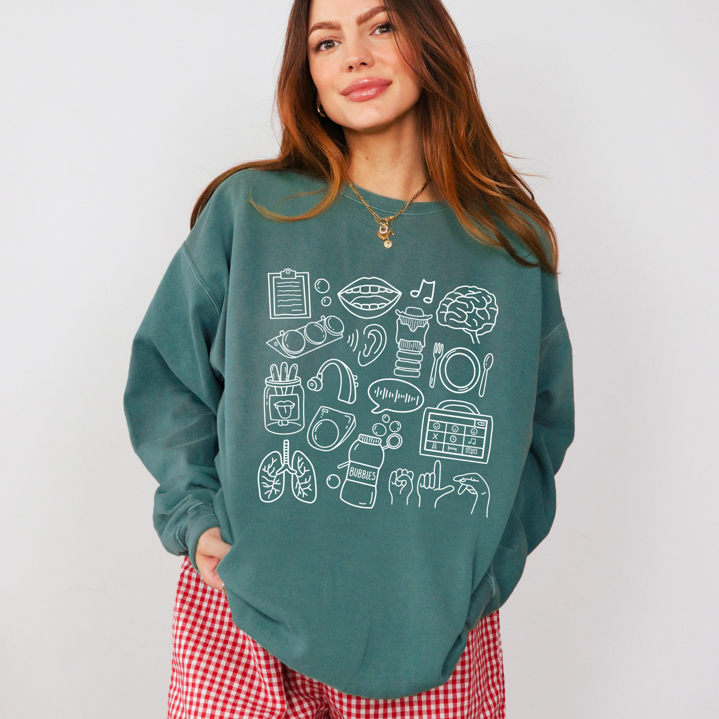Speech Language Pathology Doodles Crewneck