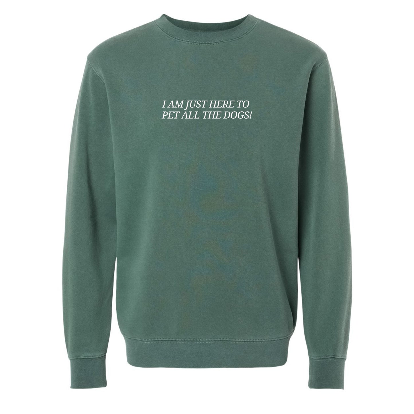 I Am Just Here to Pet All the Cats/Dogs Crewneck