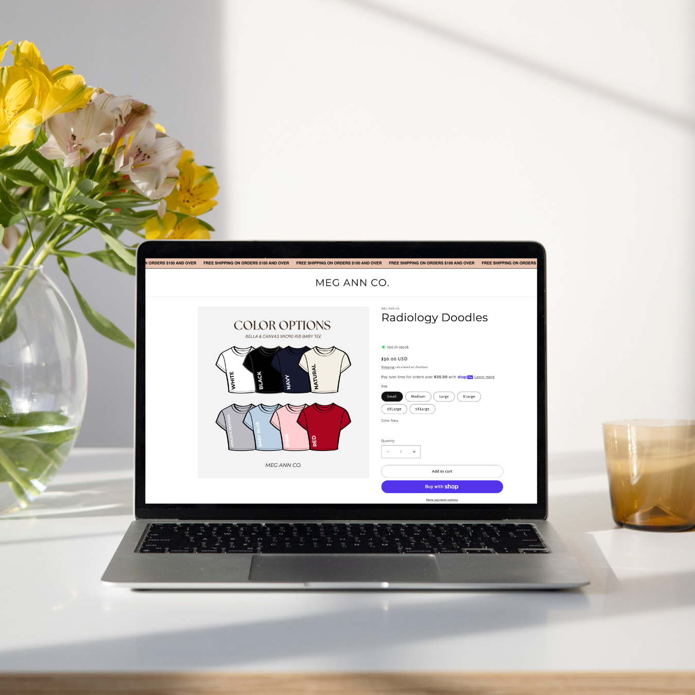 Editable Color Chart Bella + Canvas Ribbed Baby Tee