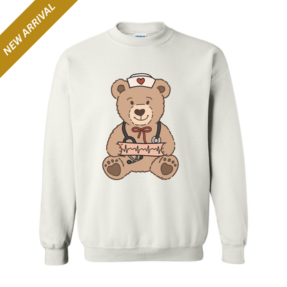 Cardiac Nurse Teddy Bear Crewneck
