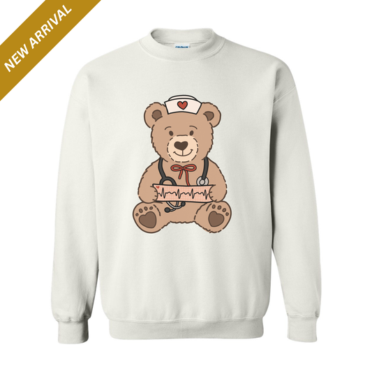 Cardiac Nurse Teddy Bear Crewneck