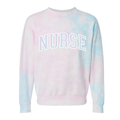 Tie-Dye Nurse Varsity Crewneck