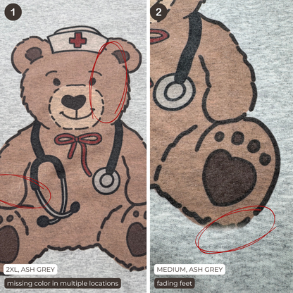 Nurse Teddy Crewnecks - Multiple (MISPRINTS)