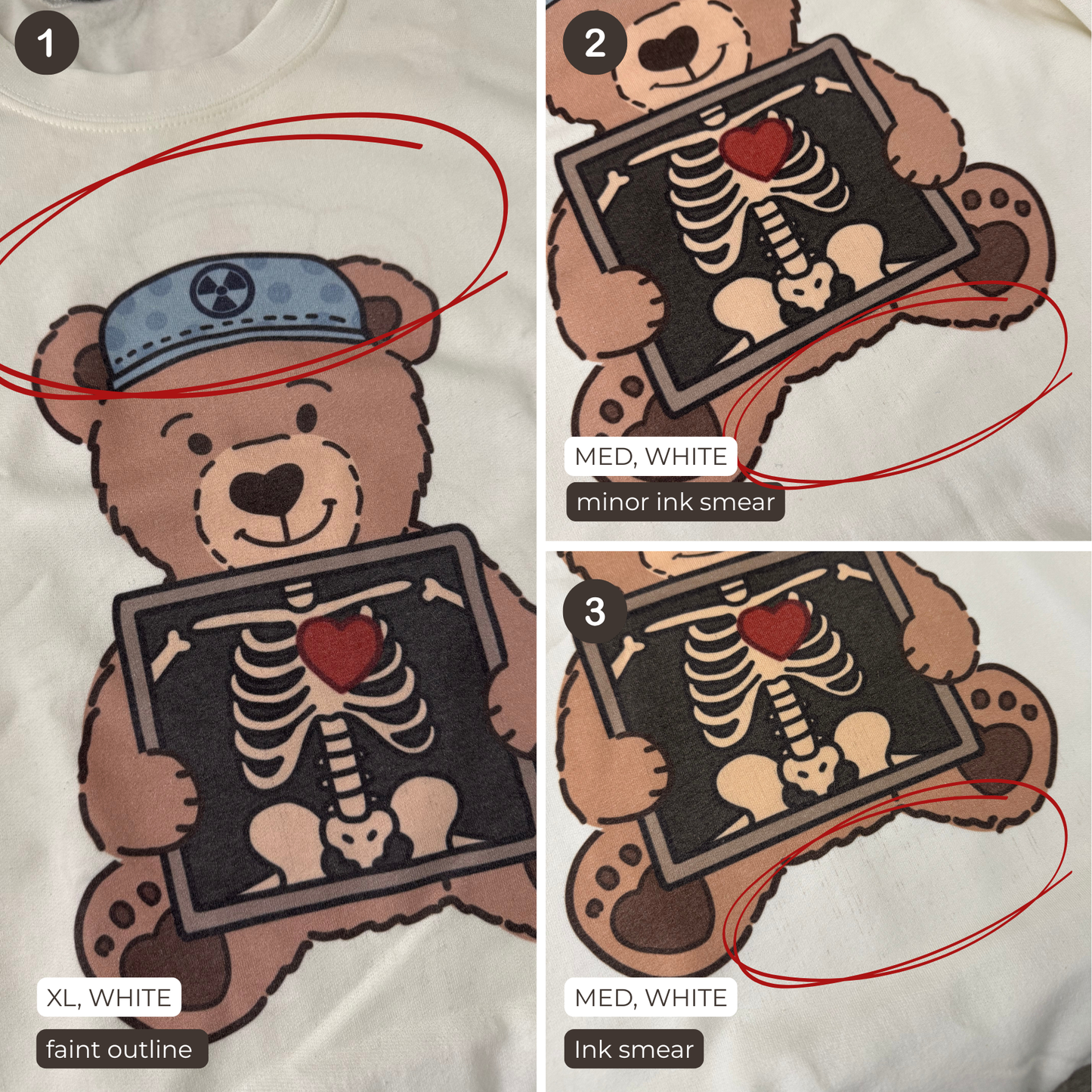 Radiology Teddy Crewnecks - Multiple (MISPRINTS)