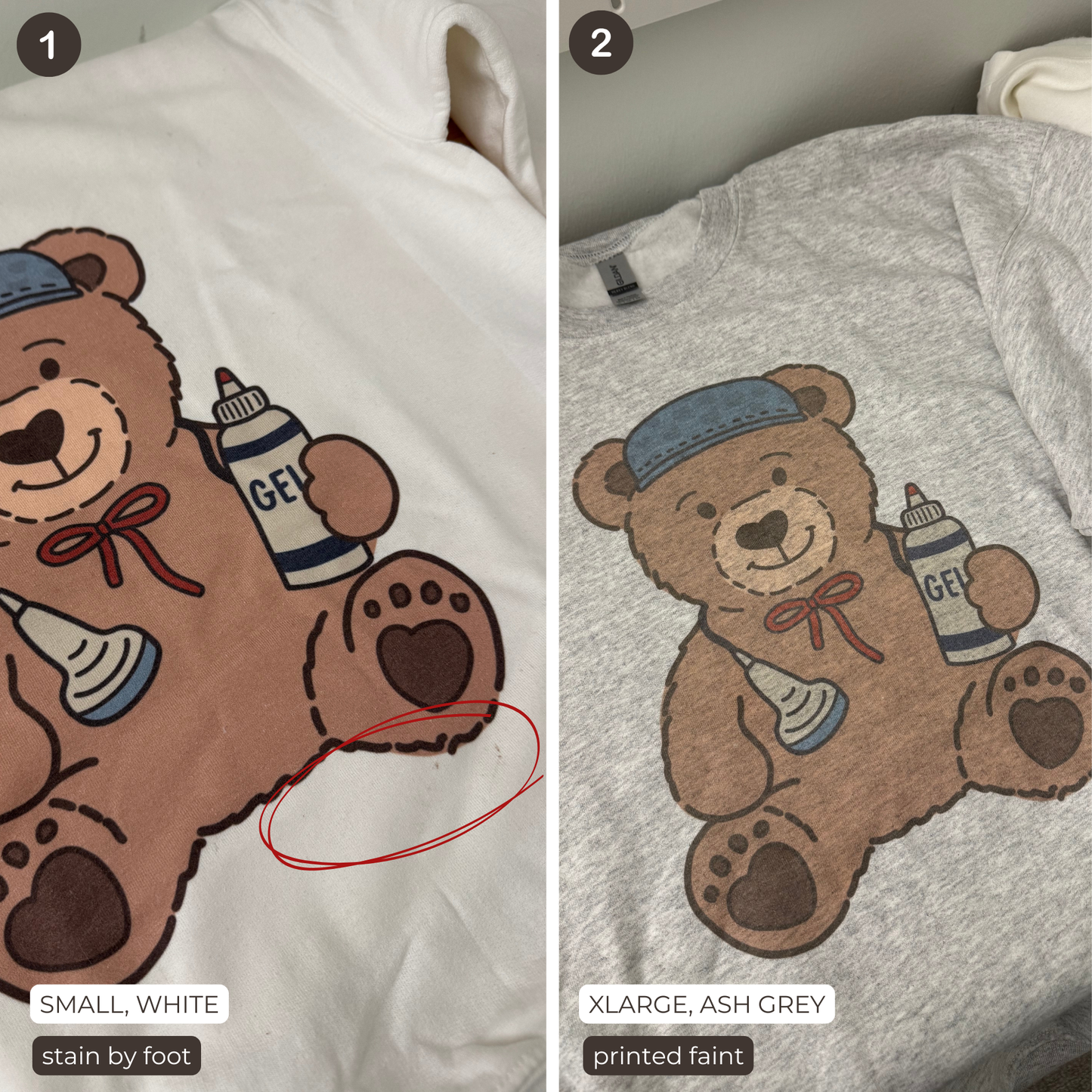 Ultrasound Teddy Crewnecks - Multiple (MISPRINTS)