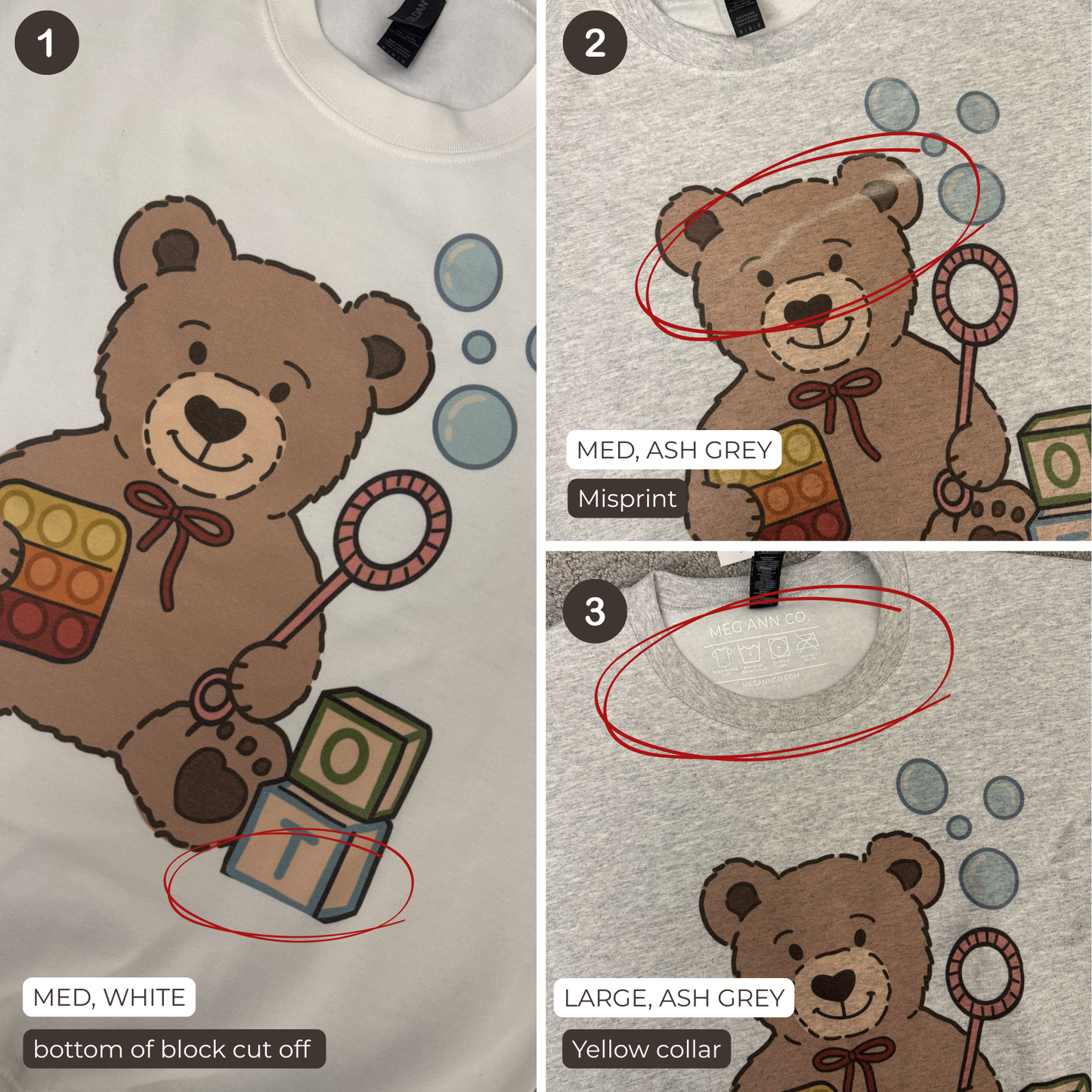 Peds Occupational Therapy Teddy Bear Crewneck Misprint (MULTIPLE)