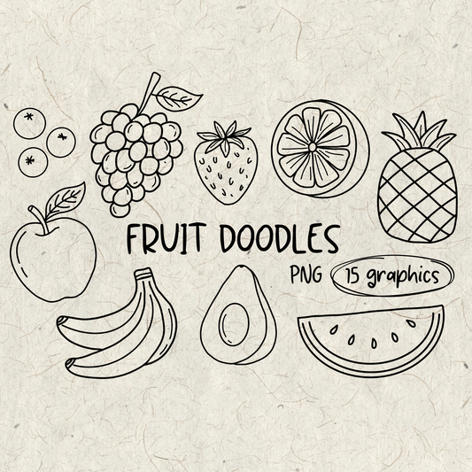 Fruit Doodles PNG