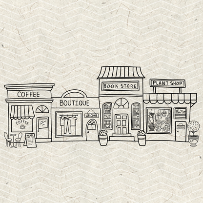 Storefront Doodles PNG