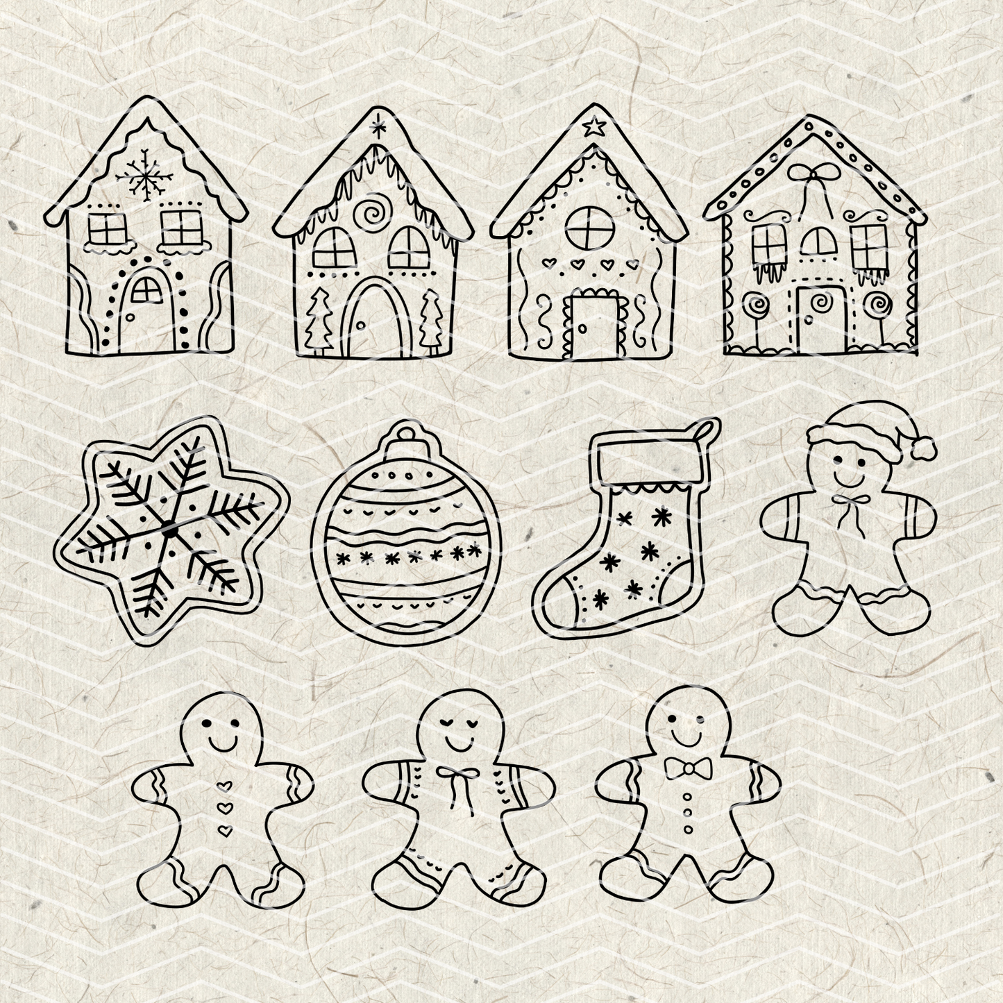Gingerbread Doodles PNG