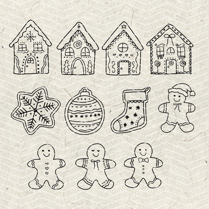 Gingerbread Doodles PNG