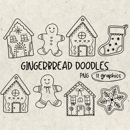Gingerbread Doodles PNG