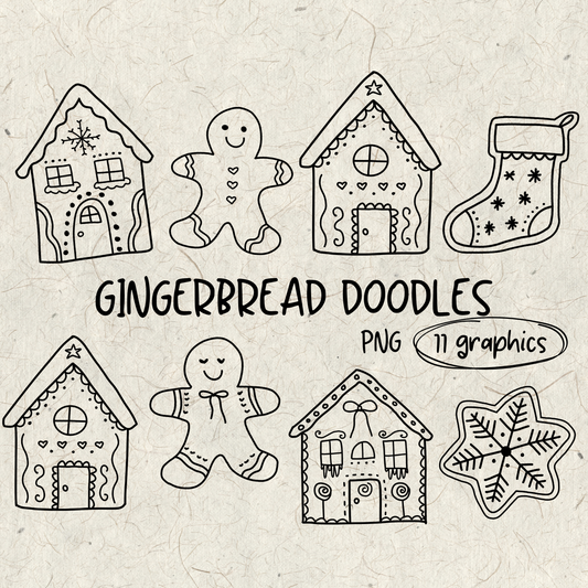 Gingerbread Doodles PNG