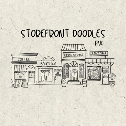 Storefront Doodles PNG
