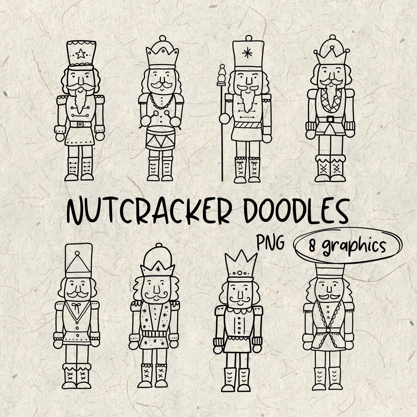 Nutcracker Doodles PNG