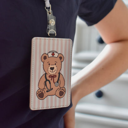 Teddy Bear ID Badge Holder