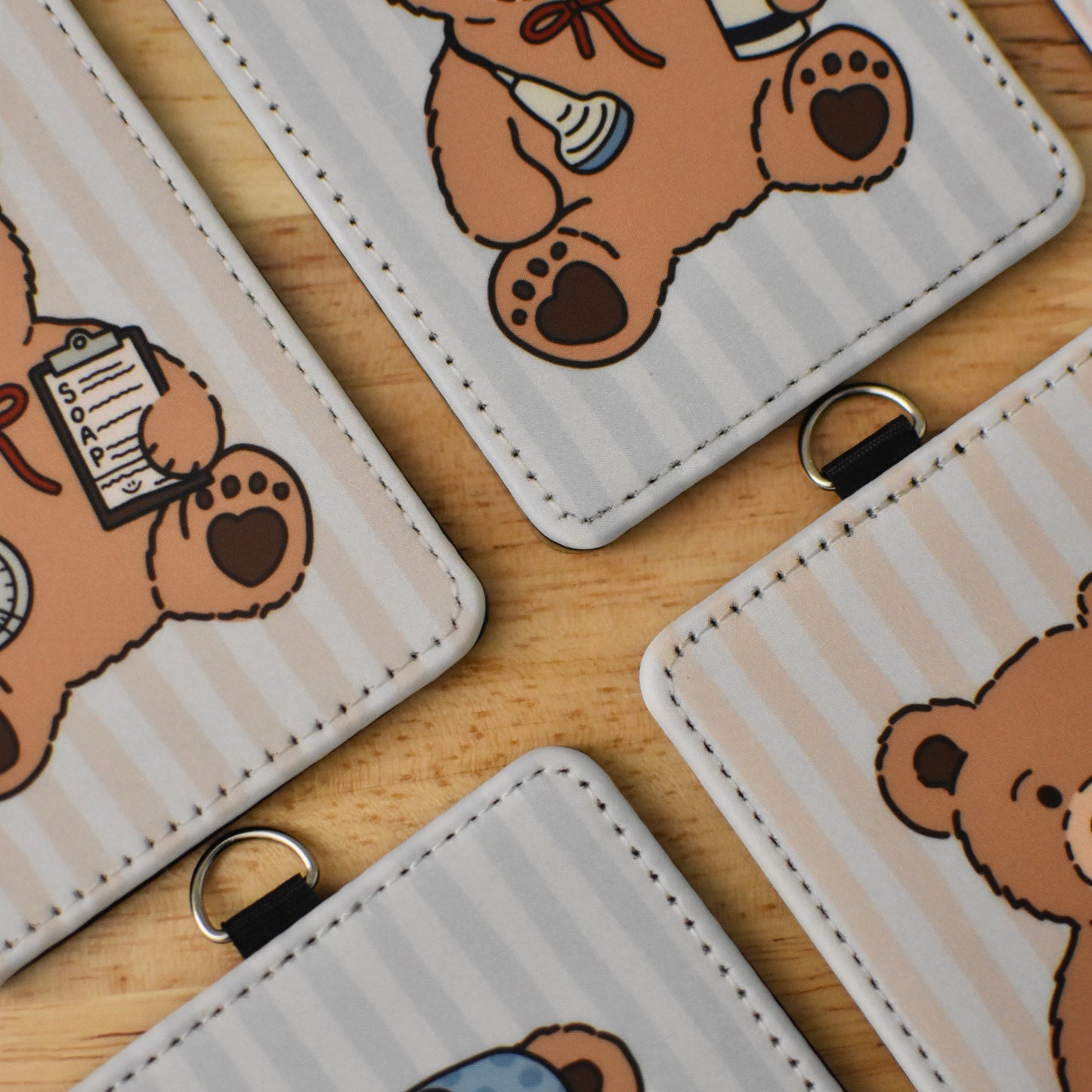 Teddy Bear ID Badge Holder