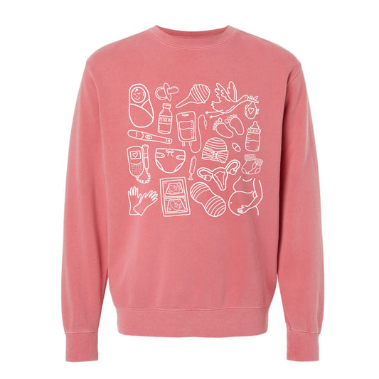 Labor & Delivery Doodles Crewneck