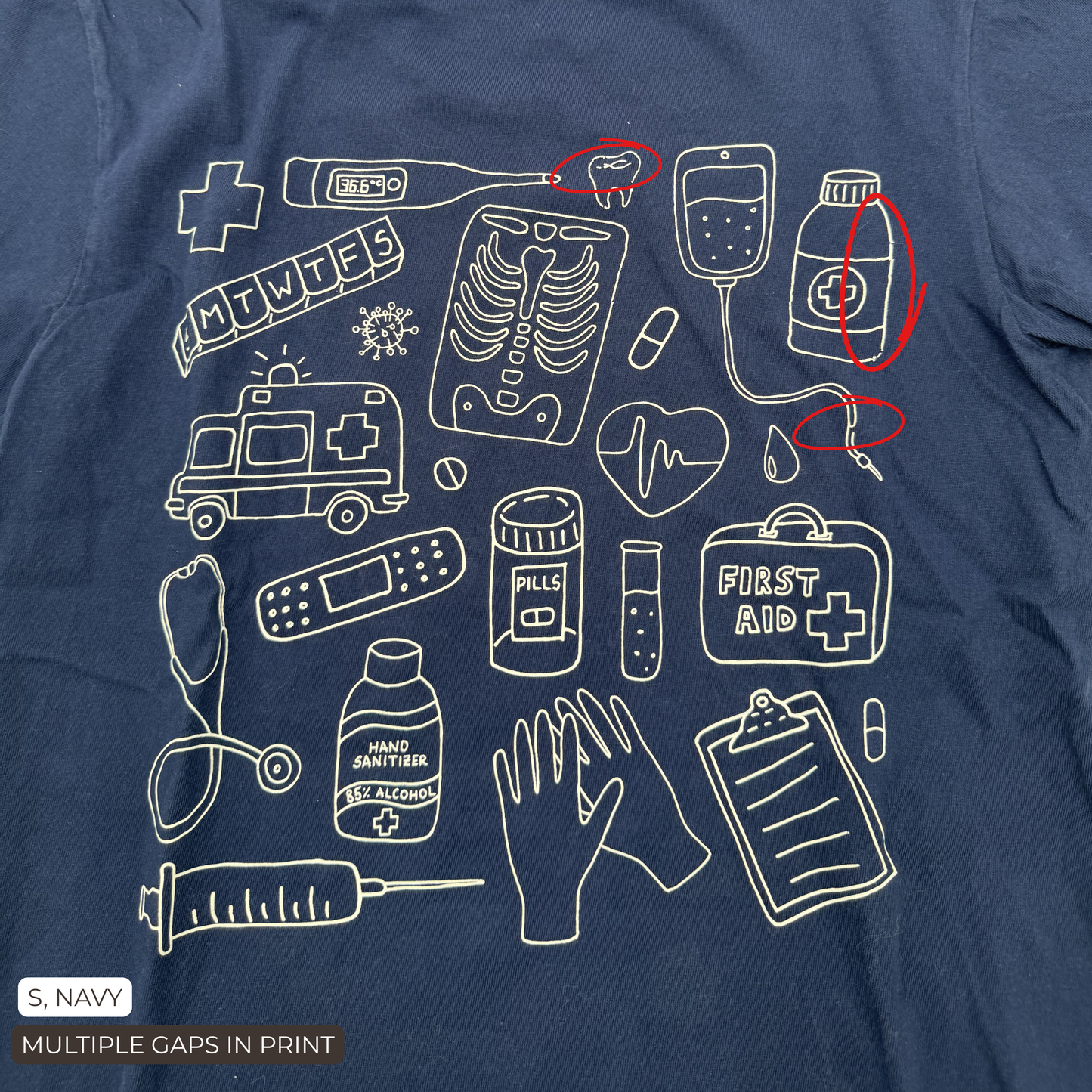 Medical Doodles T-Shirt - Small