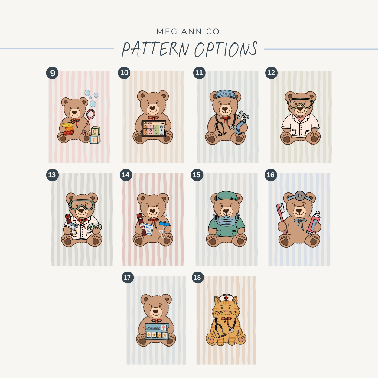 Teddy Bear ID Badge Holder