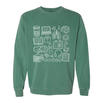 Mental Health Doodles Crewneck