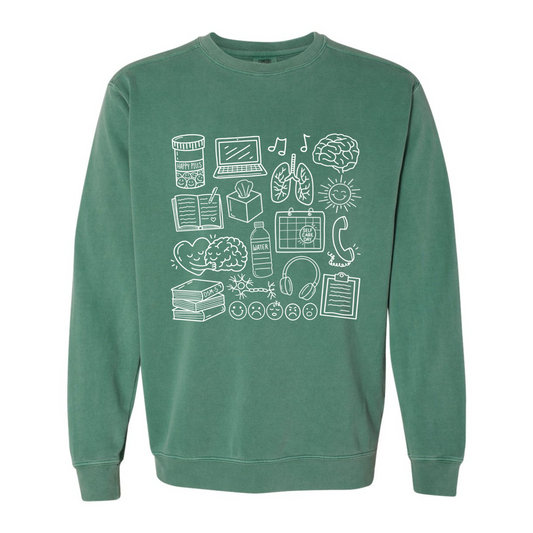 Mental Health Doodles Crewneck