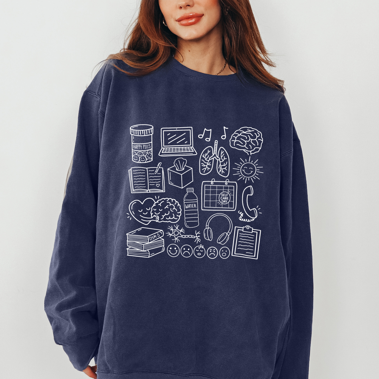 Mental Health Doodles Crewneck