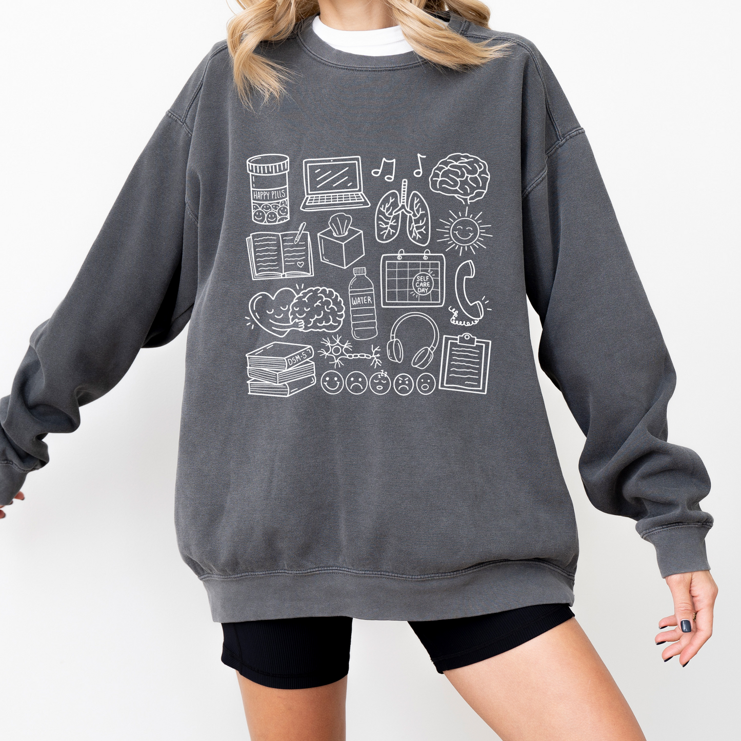 Mental Health Doodles Crewneck