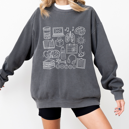Mental Health Doodles Crewneck