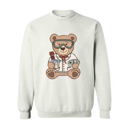 Medical Lab Teddy Bear Crewneck
