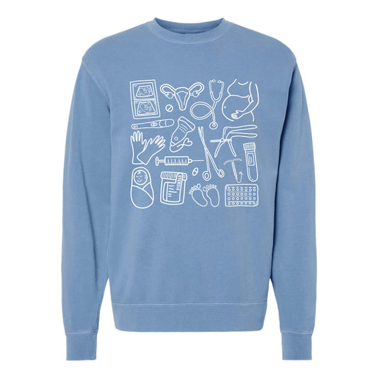 OBGYN Doodles Crewneck