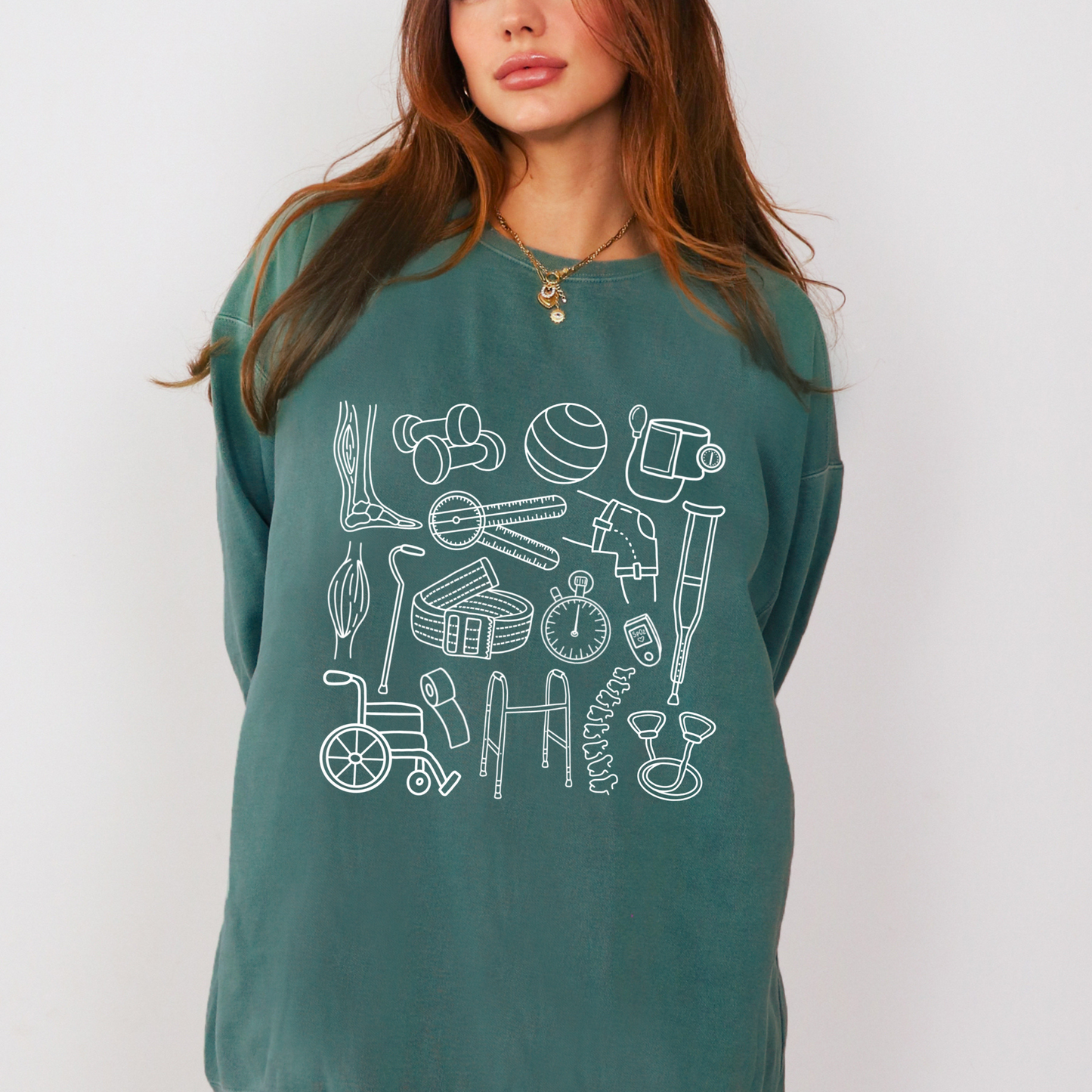 Physical Therapy Doodles Crewneck