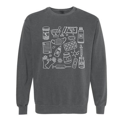 Pharmacy Doodles Crewneck