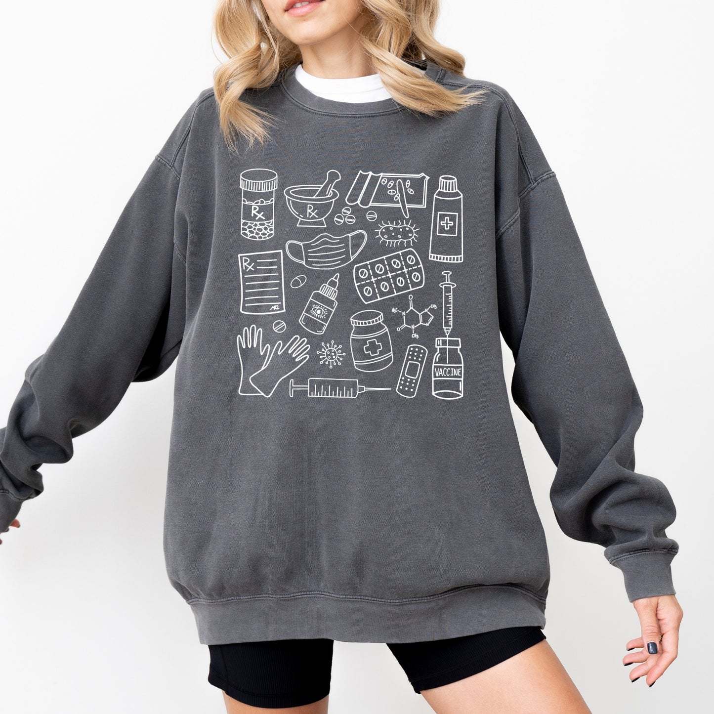 Pharmacy Doodles Crewneck