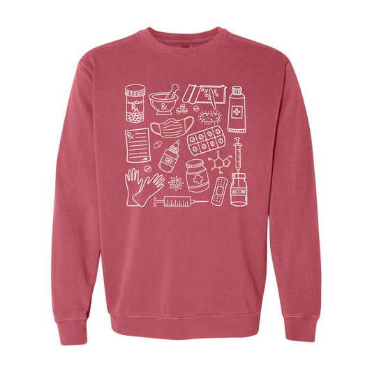 Pharmacy Doodles Crewneck