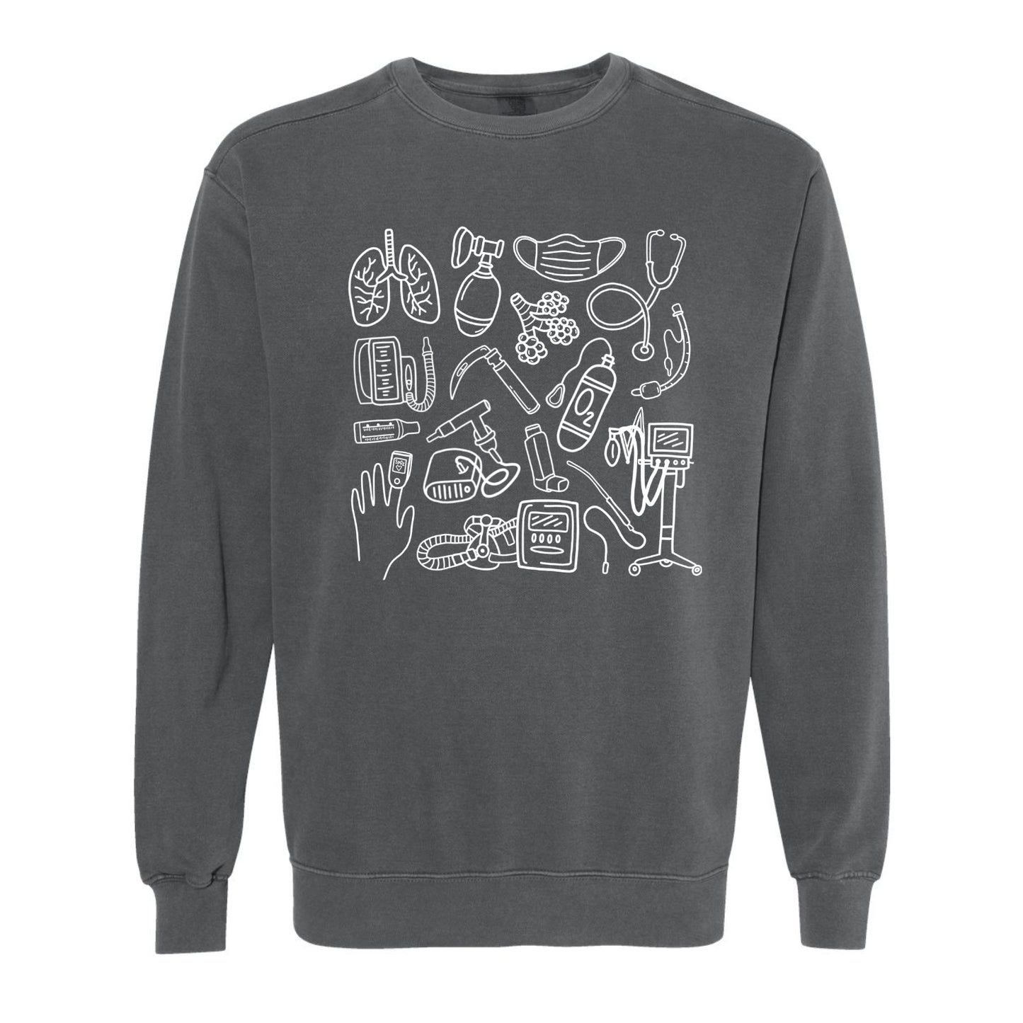 Respiratory Therapy Doodles Crewneck