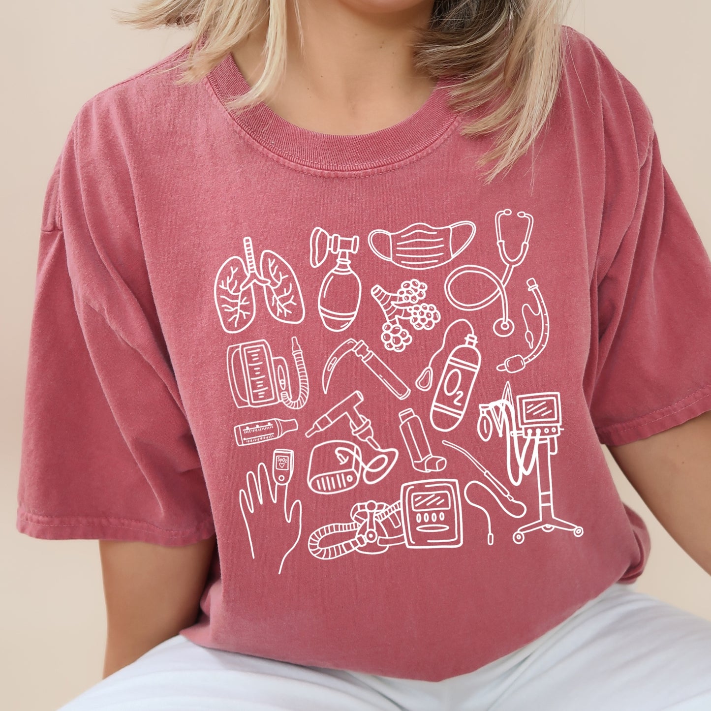 Respiratory Therapist Doodles T-Shirt